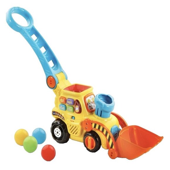 VTech Pop-a-Balls Push & Pop Bulldozer 12-36 Months 75+ Songs Melodies Sounds - Picture 1 of 9
